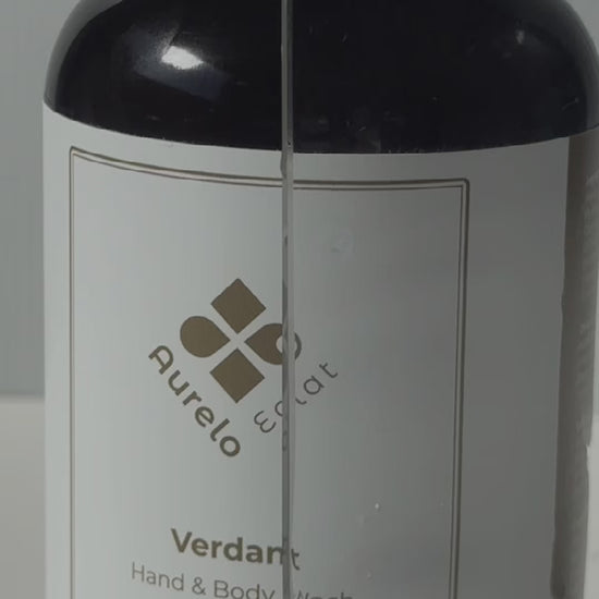 Washing hands with Verdant Hand & Body Wash