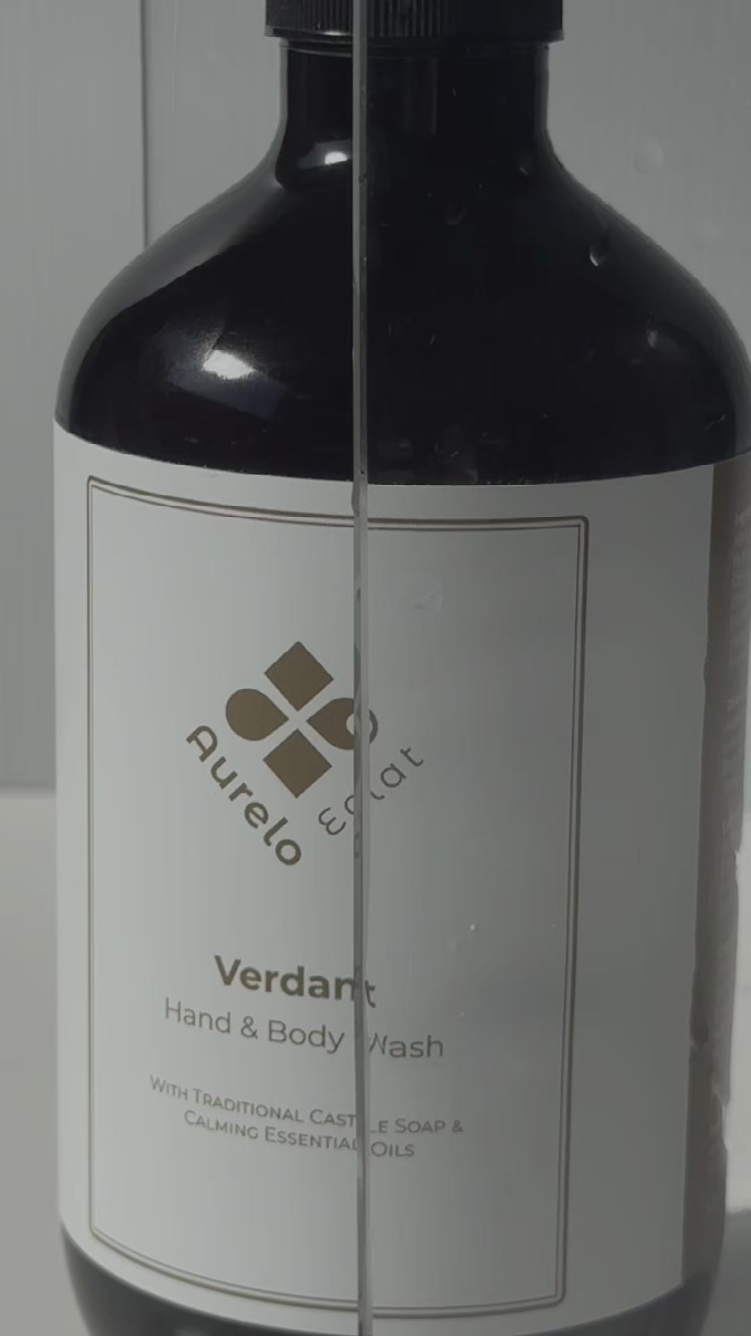 Washing hands with Verdant Hand & Body Wash